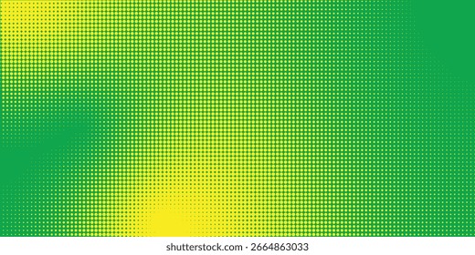 Fondo de textura de gradiente de patrón de color verde amarillo de medio tono de arte de puntos simples