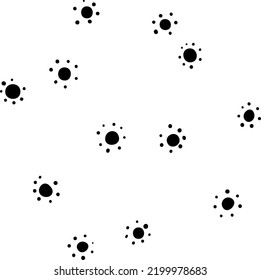 Simple dots decorative monochrome vector texture. Hand drawn spots in minimalism style, elements for graphic design, seamless abstract pattern, surface decor, dotted background.