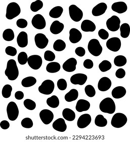 Simple dots decorative monochrome vector texture. Hand drawn spots in minimalism style, elements for graphic design, seamless abstract pattern, surface decor, dotted background.