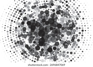 Textura de Vector monocromo decorativo de puntos simples. Manchas dibujadas a mano en estilo minimalista, Elementos para el Diseño gráfico, patrón abstracto sin costuras, decoración de la superficie, fondo punteado.