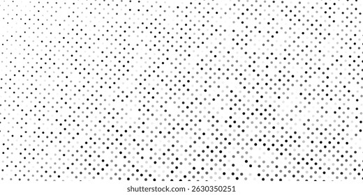 Textura de gradiente de meio-tom pontilhado simples. Plano de fundo de ponto de polca de fuga. Repetindo pontos arte moderna simples