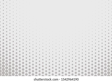 Simple dotted halftone grayscale background.
