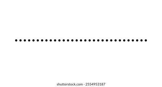 Simple Dotted line. Divider for your design in native style. Dotted line icon symbol. EPS Vector illustration