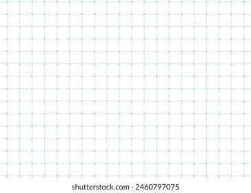 Simple dotted line and star square paper pattern, square grid pattern