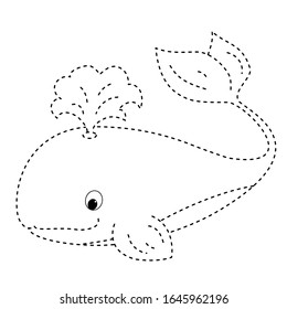 Whale Dot To Dot Printable