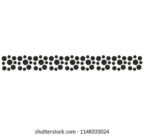 Simple dotted lines monochrome halftone black design element vector circle for web and print sign icon