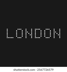 Simple dotted London lettering vector