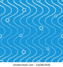 Simple dotted wavy vector seamless pattern.