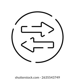 Simple double arrow vector icon illustration in black color.