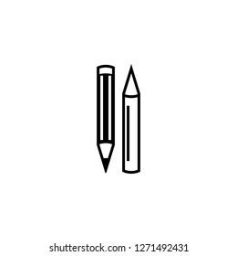 Simple Double Pencil icon - vector
