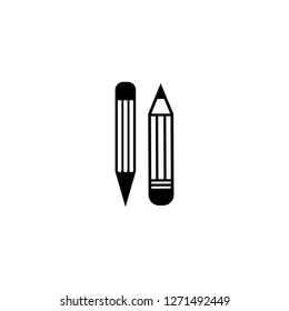 Simple Double Pencil icon - vector