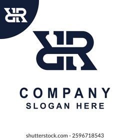 Simple double R logo template.