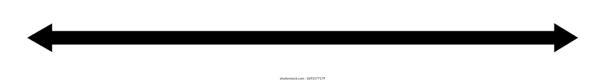 Simple, double-headed arrow icon for indicating range, distance, width, or bidirectional movement