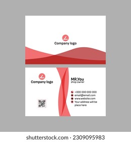 Einfaches, zweiseitiges kreatives Visitenkartendesign