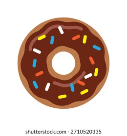 simple doughnut icon, vector illustration 