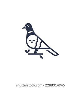 simple dove vector logo design
