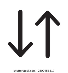 Simple up and down arrow design eps 10