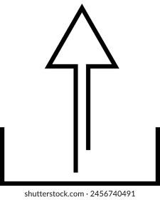 Simple up and down arrows. 