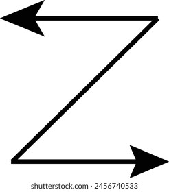 Simple up and down arrows. 