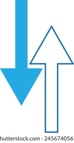 Simple up and down arrows. 