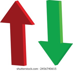 Simple up and down arrows. 