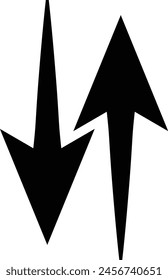 Simple up and down arrows. 