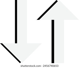 Simple up and down arrows. 