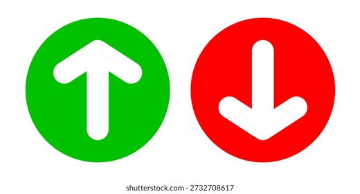 Simple up and down arrows. Upward, downward arrows.