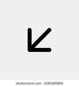 Simple Down Left Arrow Icon