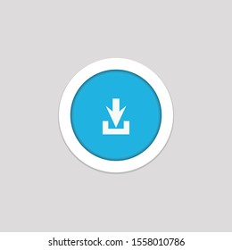 simple download button icon for the application symbol