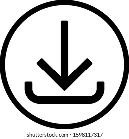 Simple Download Icon. Vector Image.