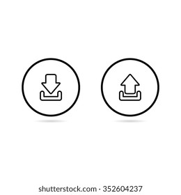 Simple Download and Upload Icons