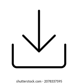 Simple Download Vector Design Icon. Suitable for UI and UX Design