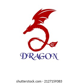 Einfaches Vektorlogo für Drachenfliege