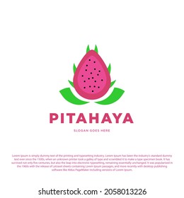 Simple dragon fruit logo design. dragon fruit logo for your brand  or business