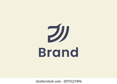 Simple Dragon Line Modern Logo Design	