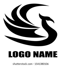 simple dragon logo design 