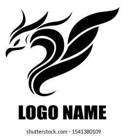 simple dragon logo design 