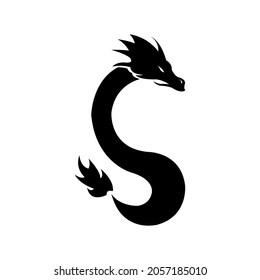 Simple Dragon Logo Design Vector