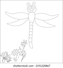 A Simple Dragonfly Line Art Design