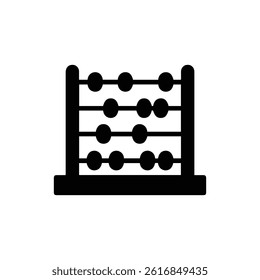 Simple Drawing of an Abacus with Beads for Math Education and Learning