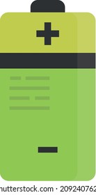 simple drawing of a alkaline green battery 