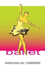 Einfache Zeichnung einer Ballerina