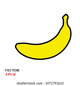 simple drawing of a banana. vector illustration
