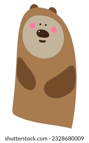 simple drawing of a brown bear
