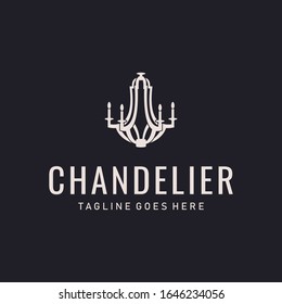 simple drawing of chandelier logo