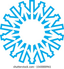 simple drawing christmas vector, snowflake
