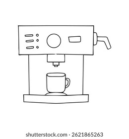 Simple drawing coffee doodles element design