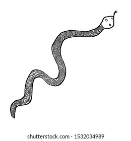 Simple drawing coloring book snake
