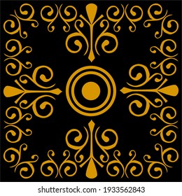 simple drawing of decorative stencil ornament textures